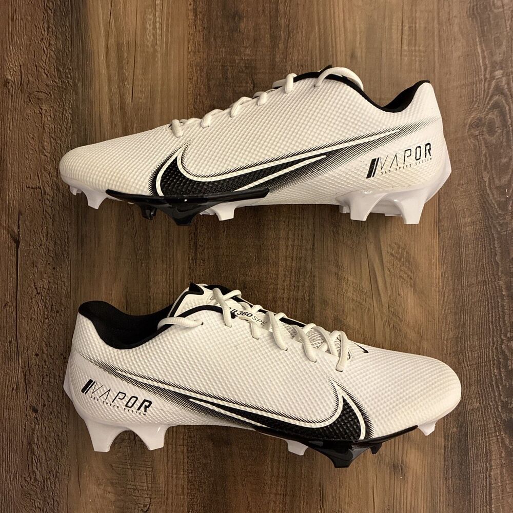 Nike Vapor Edge Speed 360 Men Size 14 Black White Football Cleats CD0082-100